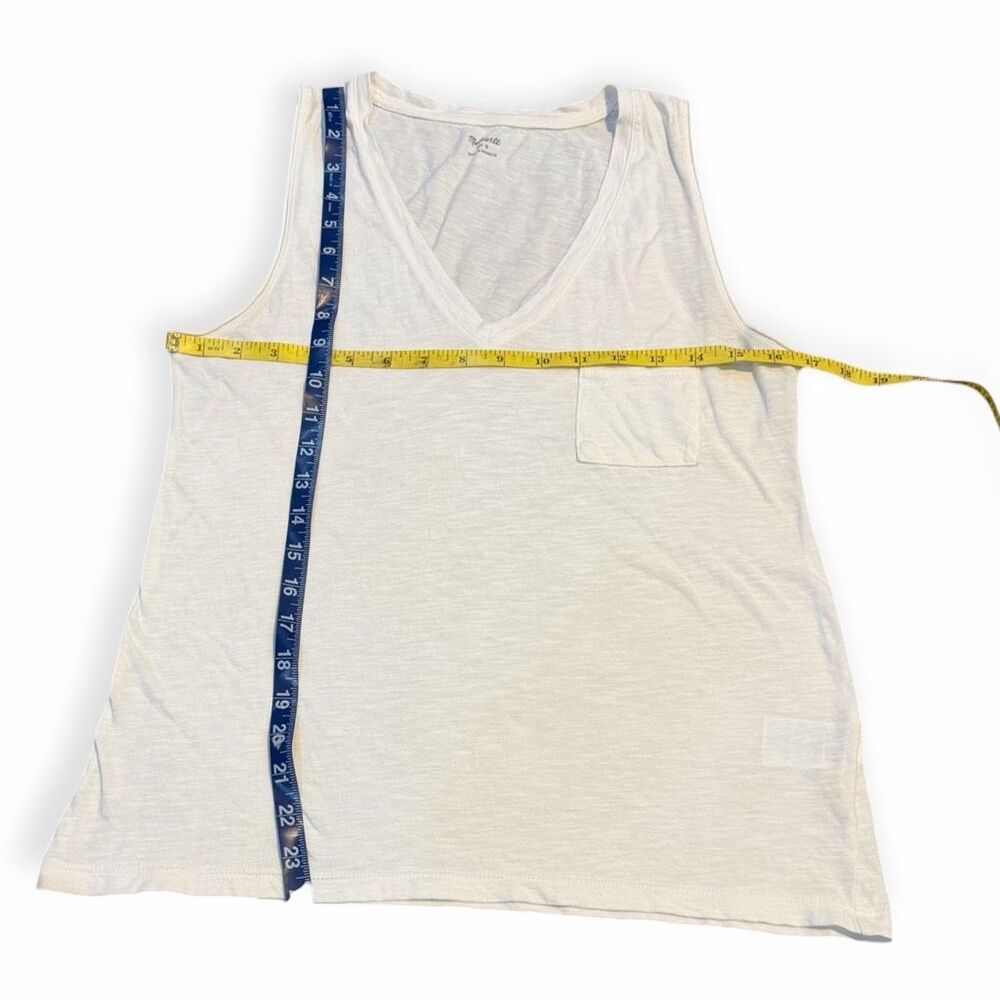MADEWELL Women’s White Sleeveless Whisper Pocket Tank Size Small - Picture 6 of 6